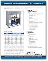 Hydraulic elevator belt drive - dry power units PDF flyer